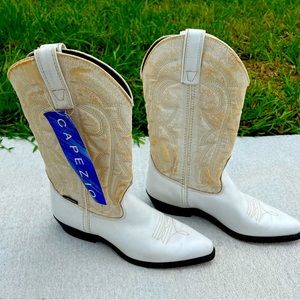 White Capezio Cowboy Boots